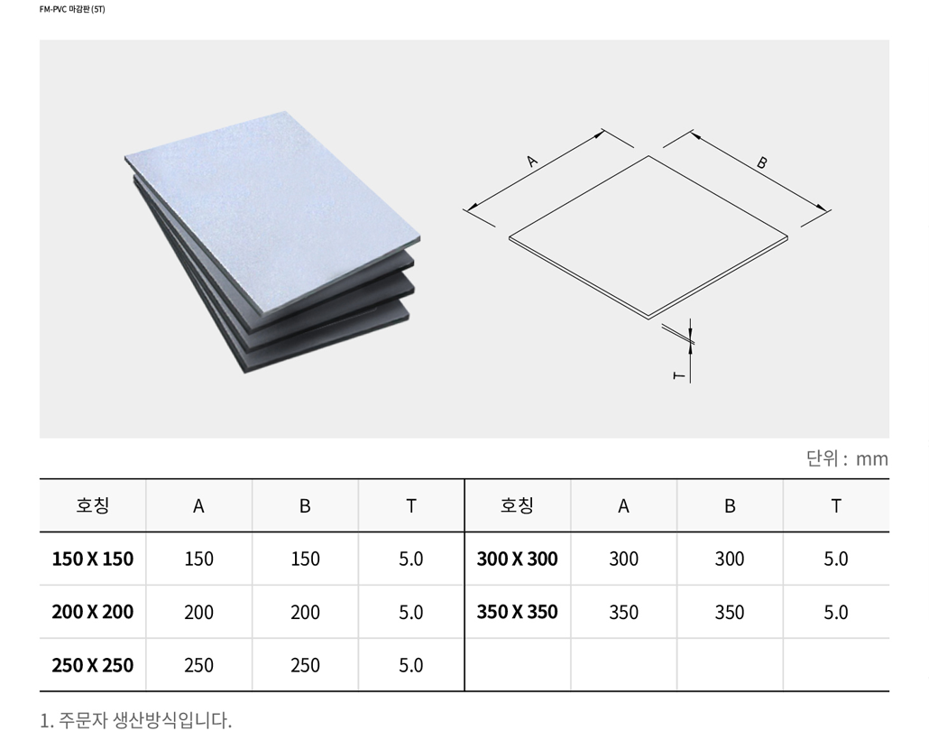 FM-PVC 마감판 (5T)