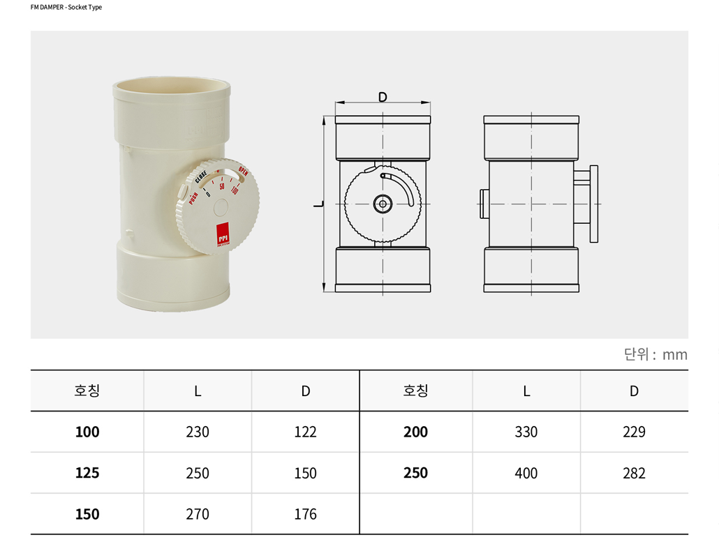 FM DAMPER Socket Type